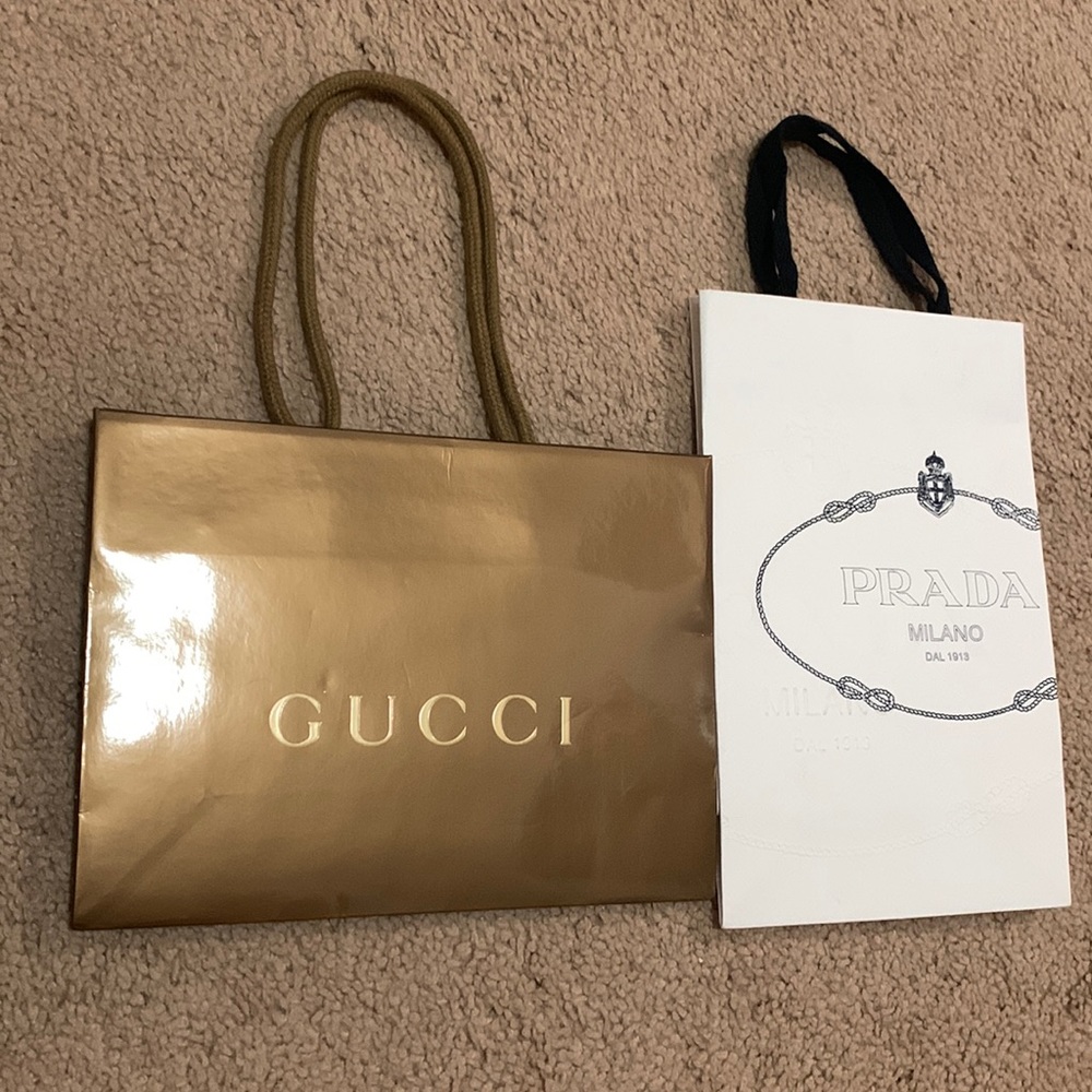 Prada & Gucci shopping bag